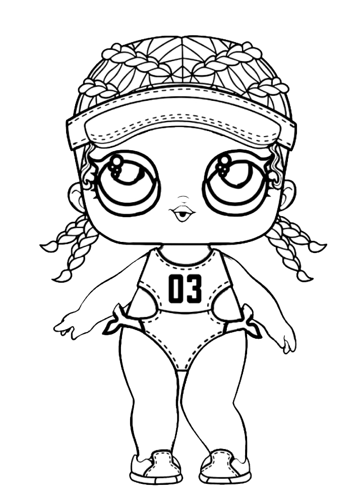 Coloring page Doll with the number 03 Print